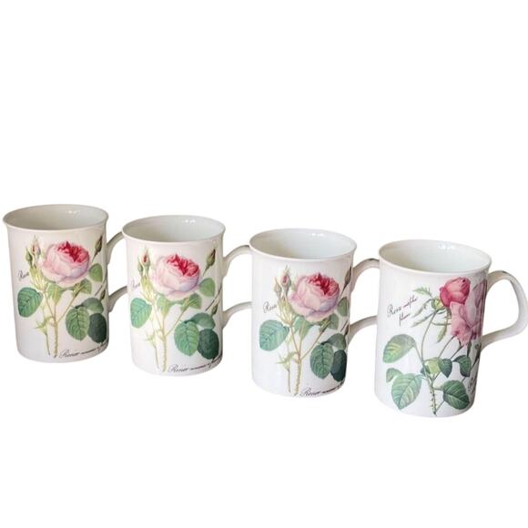 Roy Kirkham England Other - Roy Kirkham Fine Bone China Redoute Roses Set Of 4